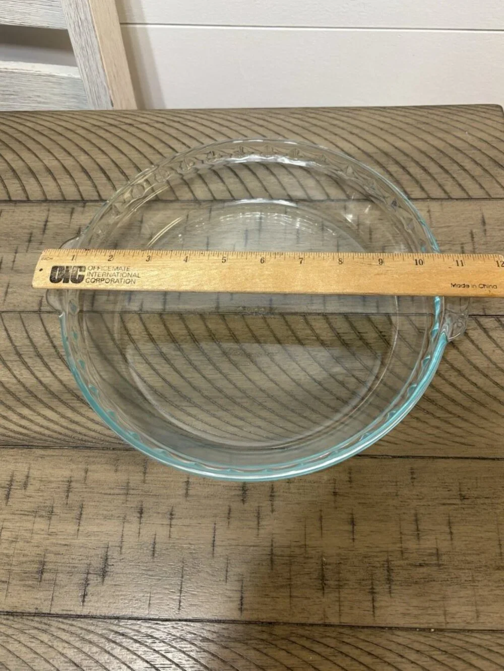 Vintage Pyrex # 229 Clear Glass Deep Dish 10” Scalloped Pie Plate USA Replacment